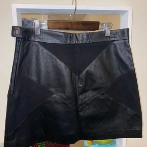 H&M Leather/Suede Mini Skirt
